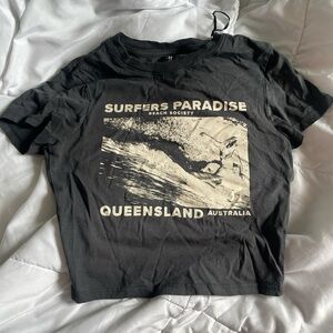 “Surfers Paradise “ Grey crop top from H&M
